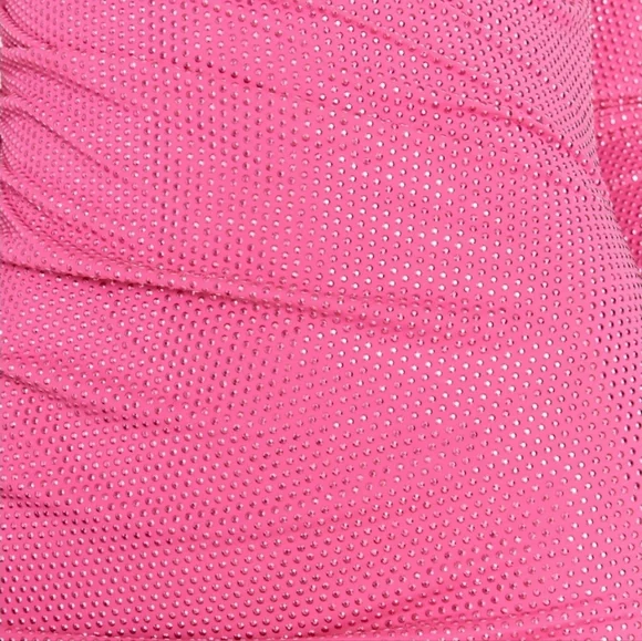 Cult Gaia Nicole Dress in Dragonfruit Cut Out Asymmetrical Mini Dress XS - Picture 12 of 16